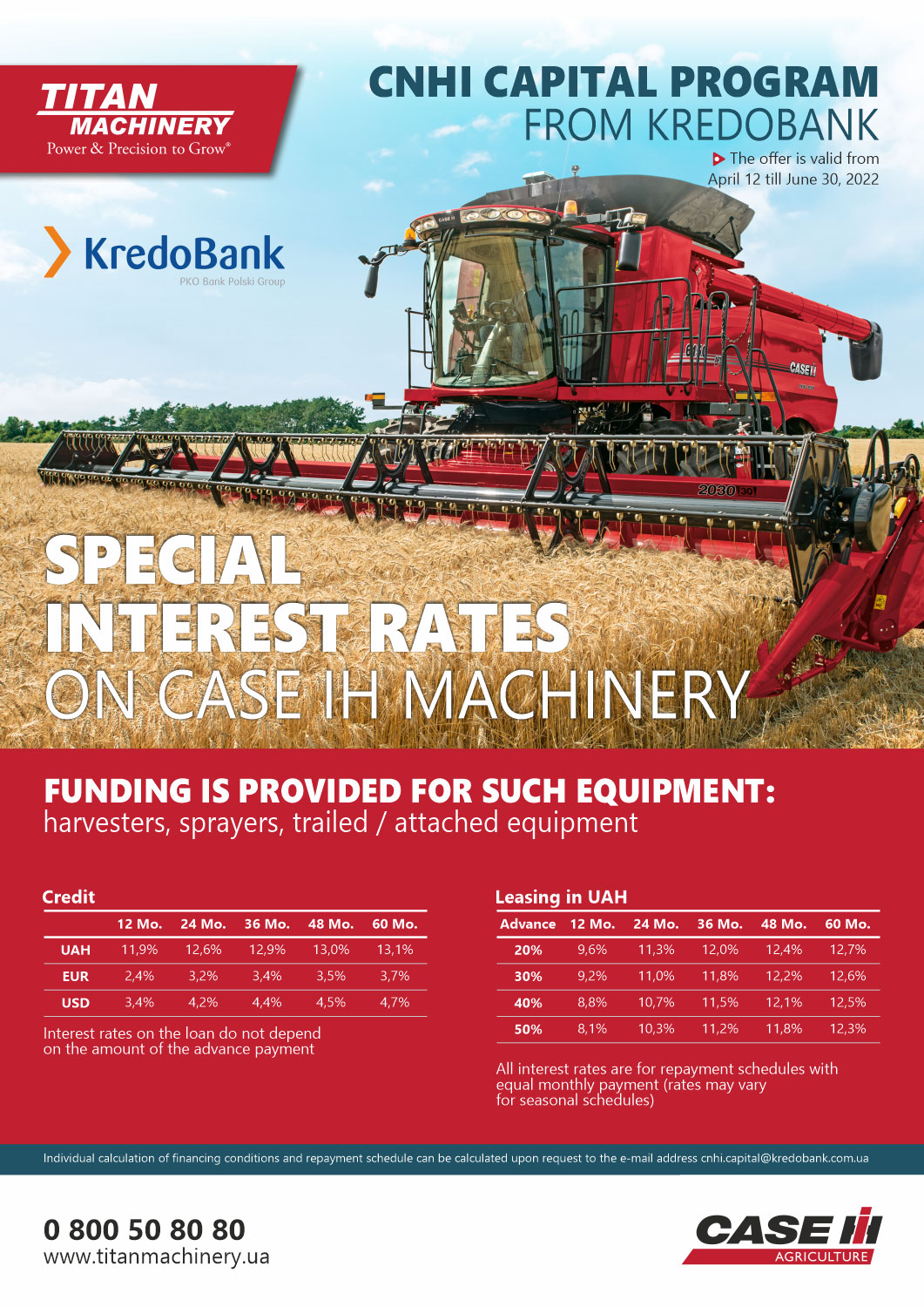 CNHI CAPITAL PROGRAM from KredoBank